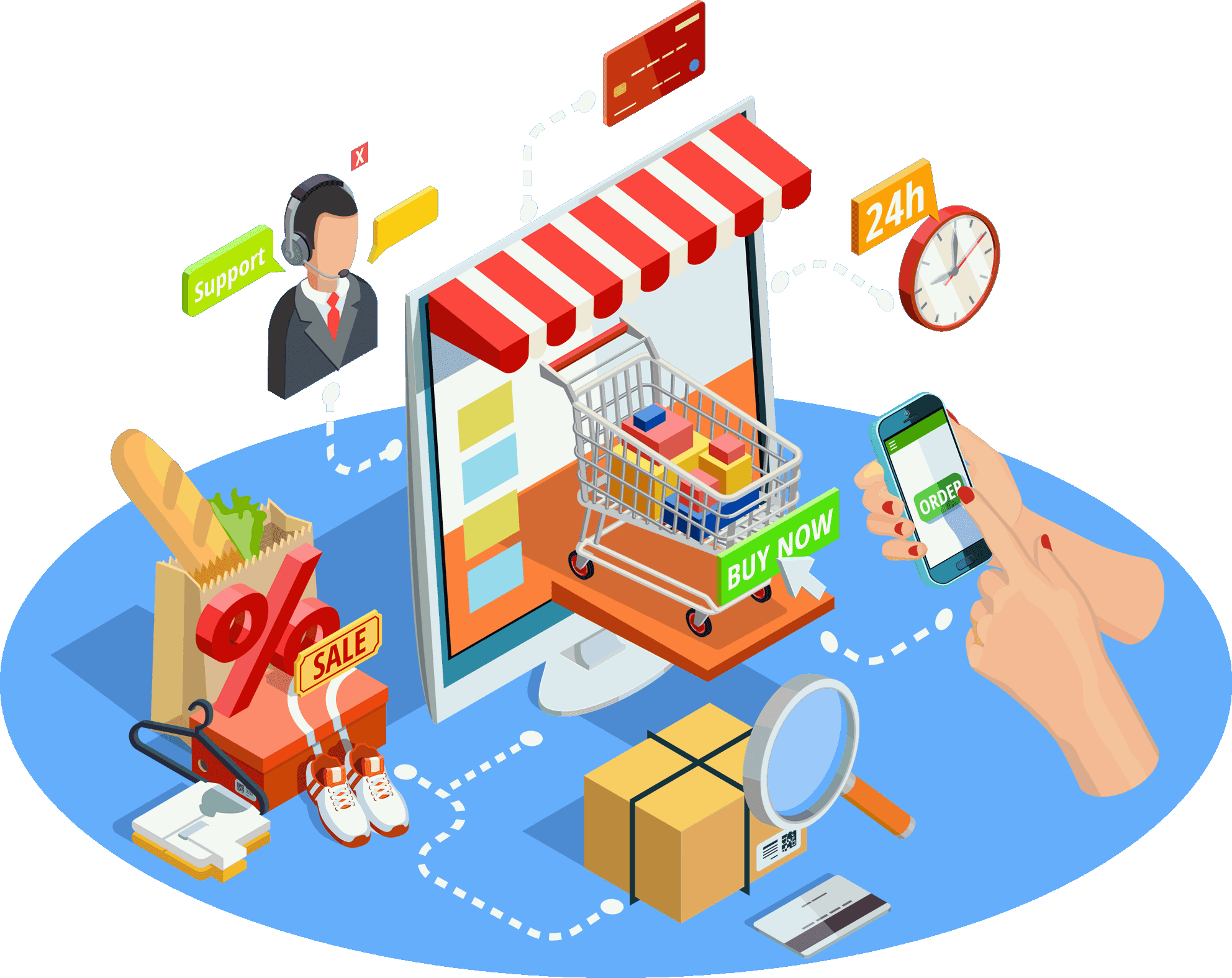 E-commerce CRM Dashboard showcasing customer management and analytics