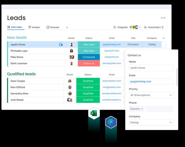 CRM Customer View Interface