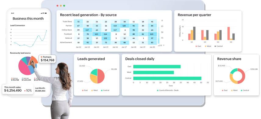 CRM Dashboard Interface